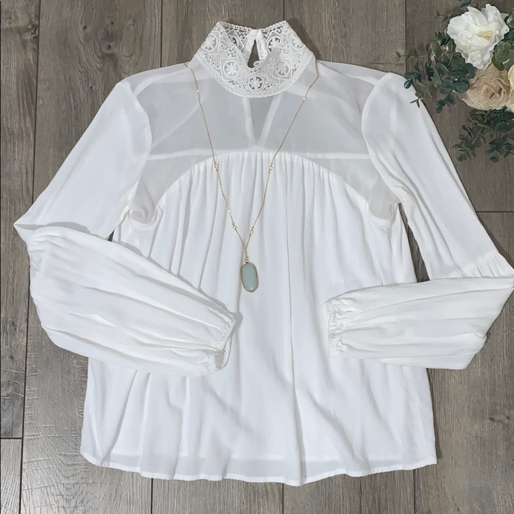 Sold NWOT Decree Vintage Blouse Crotchet Lace